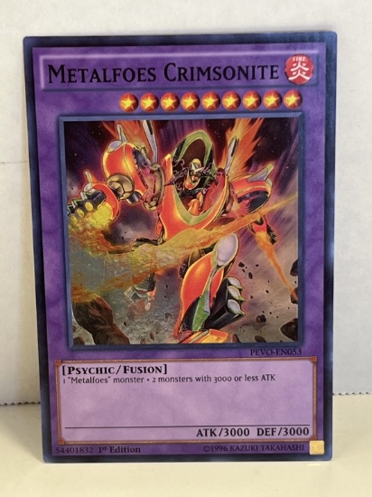 1996 Yu Gi Oh 1st Edition Metalfoes Crimsonite