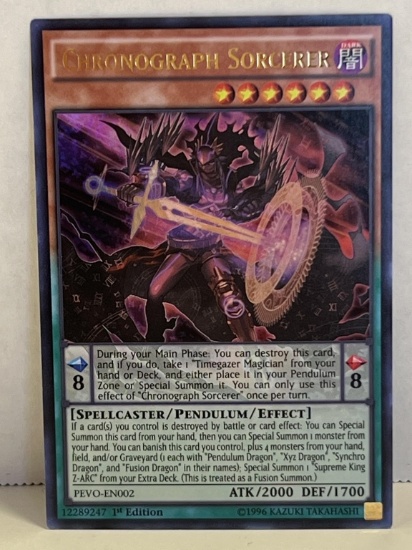 1996 Yu Gi Oh 1st Edition Chronograph Sorcerer