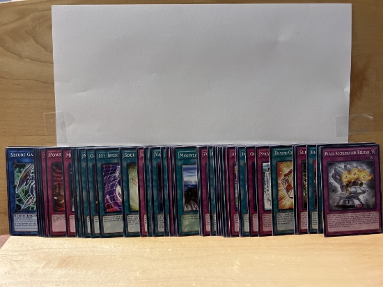 1996 Yu Gi Oh Collection of 50 White Lettering Cards