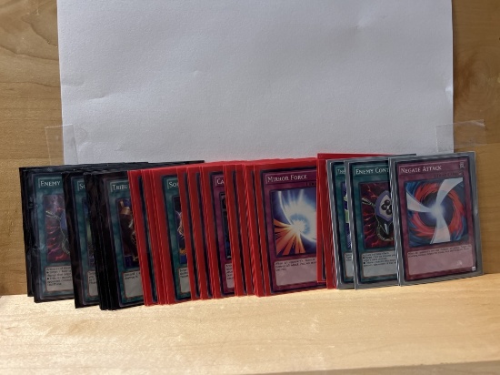 1996 Yu Gi Oh Collection of 50 White Lettering Cards