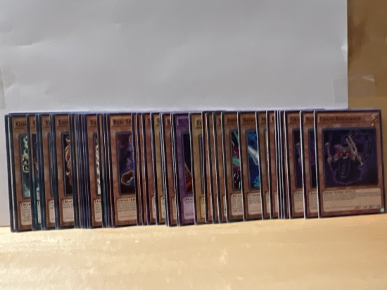 1996 Yu Gi Oh Collection of 50 Black Lettering Cards