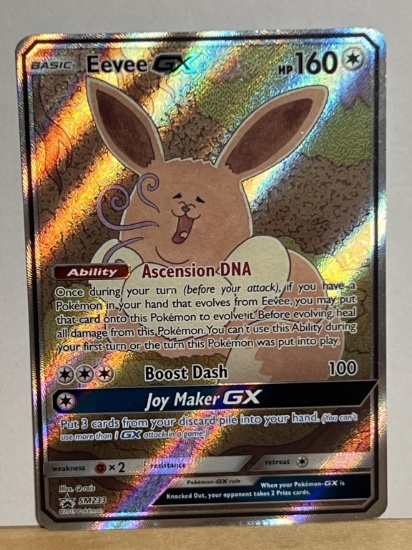 2019 Pokemon Rare Promo Eevee GX Holo Card SM233