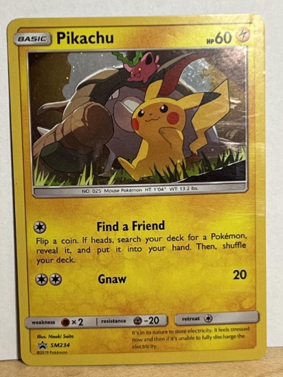 2019 Pokemon Rare Promo Pikachu Holo Card SM234