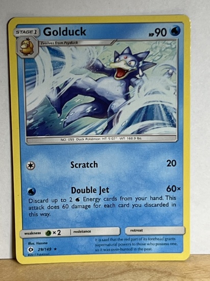 2017 Pokemon Rare Golduck Card 29/149