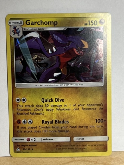 2018 Pokemon Rare Garchomp Holo Card 99/156