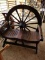 TEAKWOOD WAGON WHEEL 2 SEATER BENCH