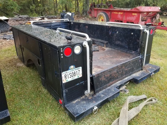UTILITY TRUCK BED, APPROX 90" WIDE X 9' LONG, CAME OFF 05 DODGE