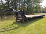 2010 BIG TEX 22GN GOOSENECK FLATBED TRAILER, 35' WITH 5' DOVE, 8' WIDE, MAN