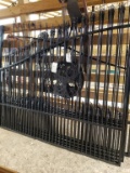 HORSE POWDER COATED ENTRANCE GATES, SET OF 2, 8' EACH, WITH POST