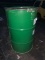 GREEN 55 GAL METAL DRUM WITH BOLT ON RING LID, FOOD GRADE, HAD APPLE JUICE