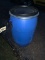 BLUE BARREL APPROX 15 GAL FOOD GRADE PLASTIC WITH LOCK RING LID