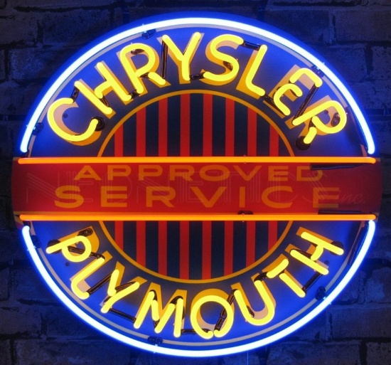 Neon Chrysler Plymouth Neon Sign