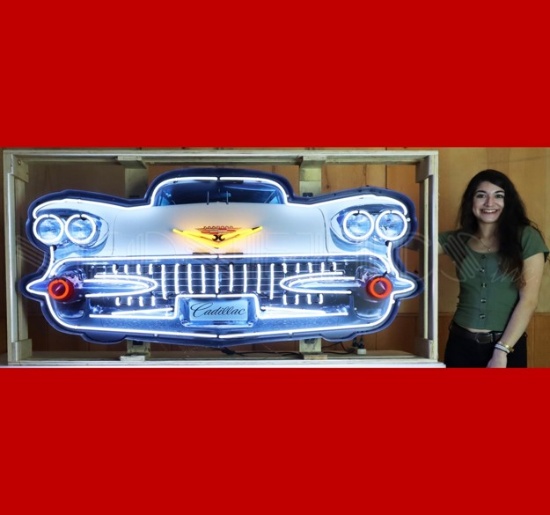 Neon Cadillac Grill Sign