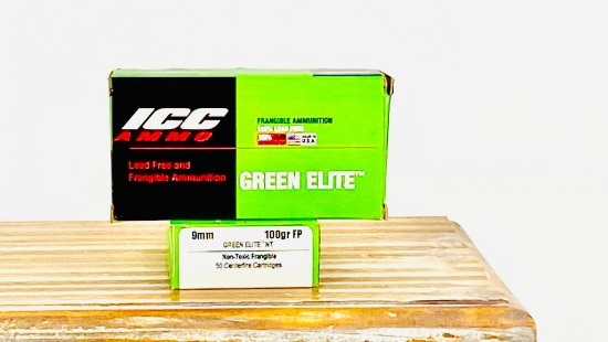 9mm AMMO ICC Green Elite 100gr FP