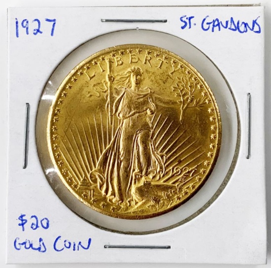1927 St. Gaudens $20 Gold Coin.