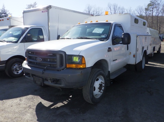 2000 FORD F-450 XLSD Reg Cab w/Walk-in Utility Body, 4x4, s/n:E38895