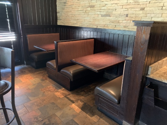 10 Booth Benches & 9 Tables