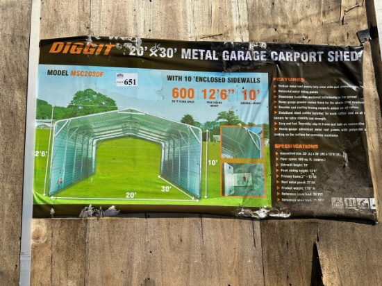 New! Digget 20X30 Metal Garage Carport Shed