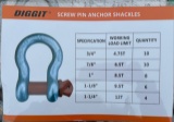 NEW!! DIGGIT Screw Pin Anchor Shackles (38 count to lot)