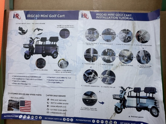 New! IRGC40 Mini Golf Cart (purple)