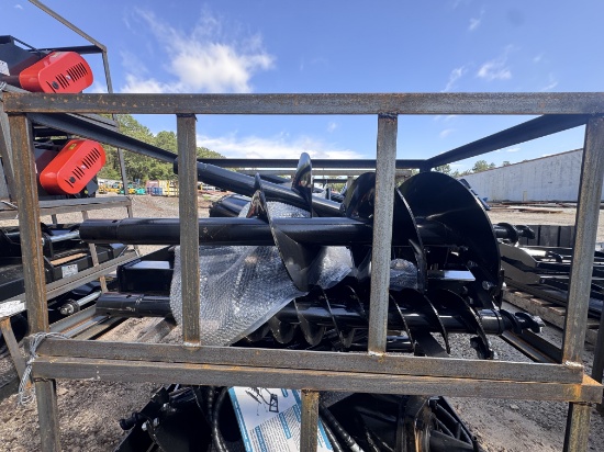 New! Agt Heavy Duty Skid Steer Auger
