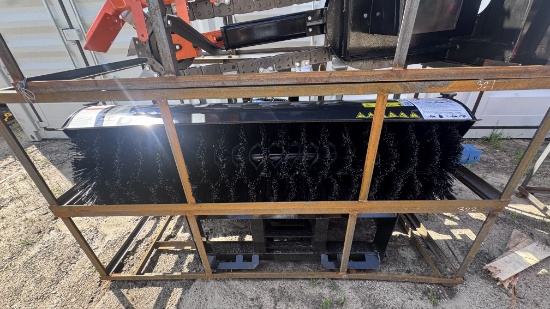 New! Agt Skid Steer Rotary Angle Brush