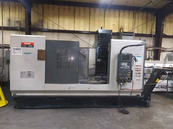 CNC VERTICAL MACHINING CENTER, MAZAK MDL. VTC200C, wired for fourth axis, n