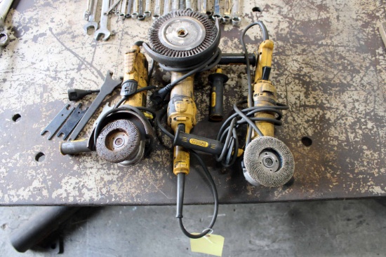 LOT OF HAND GRINDERS (3), DEWALT, w/ wrenches  (Located at: Emco Wheaton US