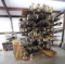 LOT OF ALUMINUM & 17-4 S.S. INVENTORY, W/ DOUBLE CANTILEVER STEEL RACK, 10'W BASE X 10' HT., Sample