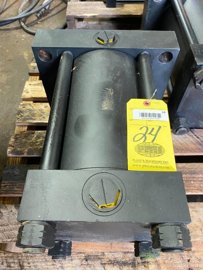 HYDRAULIC PRESS CYLINDER, PARKER MDL. 08.00JJ3HKT29A 9.00, SERIES 3 H, 8" ram x 9 " stroke, 3000