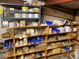 LOT OF FASTENERS, proprietary to aviation industry, on (1) shelving unit, shelving included, w/