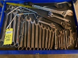 LOT OF TOOLS: Snap-on combination wrenches, adjustable wrenches, assorted (in one drawer) (Located