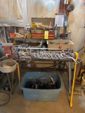 LOT CONTENTS OF WORKBENCH: (1) Wilton vise, locking plyers, hand tools, gear puller, c-clamps,