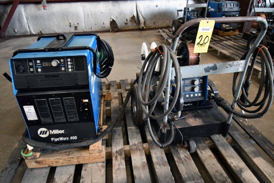 WELDING SYSTEM, MILLER PIPEWORX 400, new 2018, 400 amp., 36 v. @ 100% duty cycle, w/ Pipeworx dual