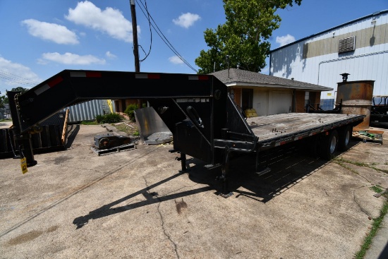 GOOSENECK TRAILER, Mfg. 2017, 20', Wyatt's Trailer Sales, tandem 12,500 lb. axles, GVWR 25K, 16 x 8