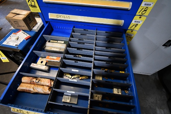 LOT CONTENTS OF CABINET DRAWER: taps & spade drill inserts (Located at: Jones Machine Company, 5710