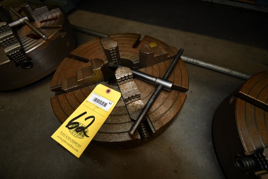 LATHE CHUCK, BISON, 16", 4-jaw (Located at: Jones Machine Company, 5710 Brittmoore, Houston, TX