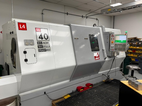 CNC LATHE, HAAS SL-40, Mfg. 2009, 24" chuck, 25.5" max. turning dia., S/N 3085702 (Located at: Moore