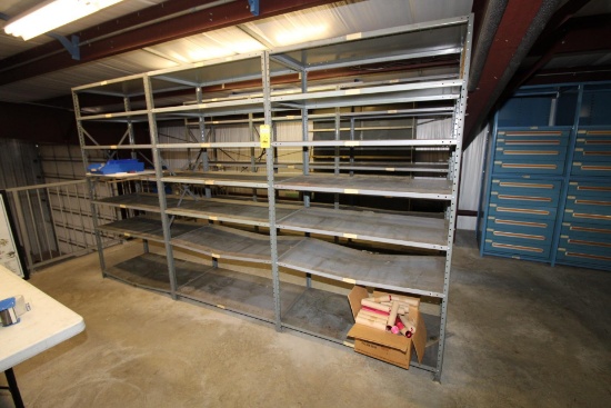 LOT OF LIGHT DUTY SHELVES, 10-sections, 4' x 2' x 7'