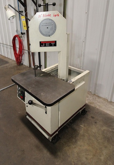 VERTICAL SELF-FEED BANDSAW, JET MDL. VSF-14-1, S/N 40600131