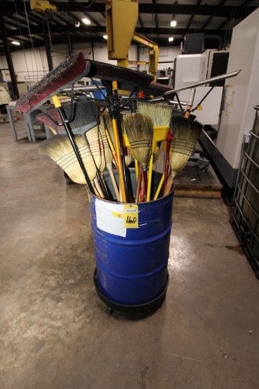 LOT CONSISTING OF: push brooms, shovels & squeegees
