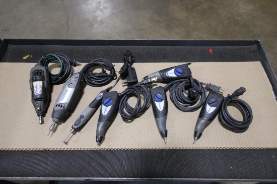 LOT OF ENGRAVING TOOLS, DREMEL