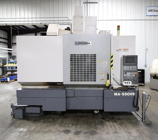 4-AXIS VERTICAL MACHINING CENTER, OKUMA MDL. MA-550VB, Mfg. 2005, OSP-E100L CNC control, 51.18" x