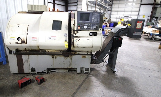 CNC LATHE, OKUMA CROWN MDL. 762E, Okuma OSP-U100L CNC control, 8" pwr. chuck, 12-pos. turret,