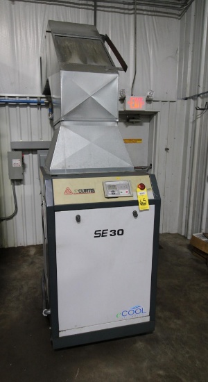ROTARY SCREW AIR COMPRESSOR, FS CURTIS MDL. SE30, Mfg. 2011, 30 HP