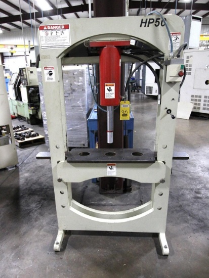 H-FRAME ADJUSTABLE SHOP PRESS III, 50 T. cap.