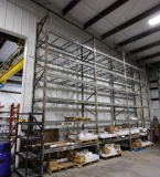 LOT OF PALLET RACK SECTIONS (3), 8' x 3' x 20', w/ mesh inserts