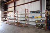 LOT OF PALLET RACK SECTIONS (4), 8' x 3' x 8', w/ mesh inserts