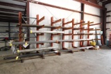 LOT OF SINGLE SIDED CANTILEVER RACK SECTIONS (3), 10' ht., 48