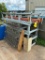 LOT CONSISTING OF: stackable metal material racks, adjustable pallet rack & bin storage stand